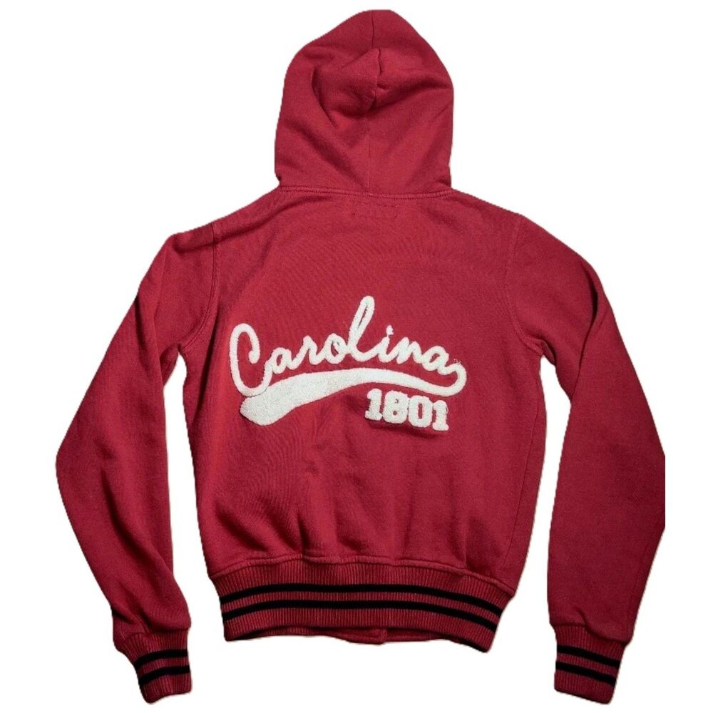 South Carolina Gamecocks Hoodie Women’s Small Red Button Front Collegiate Jacket